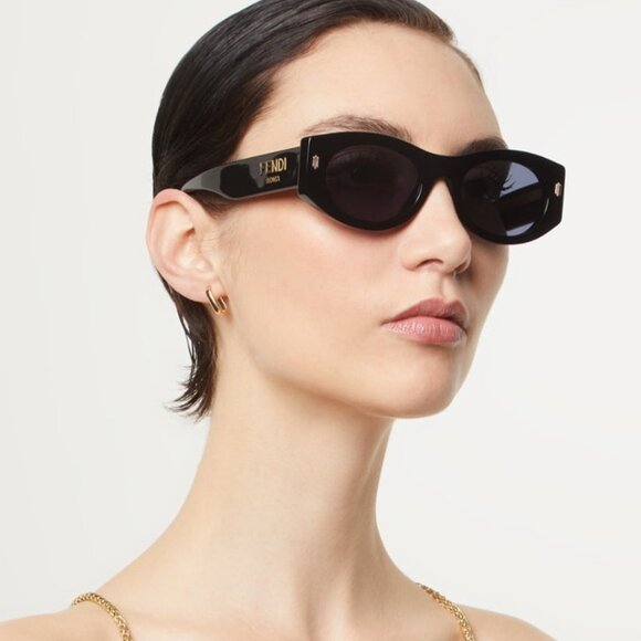 NEW FENDI FE40125F 54S SHINY RED HAVANA WOMEN SUNGLASSES FENDI - Picture 2 of 11